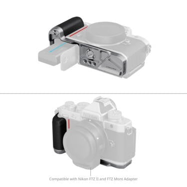 SmallRig 5706 L-Shaped Mount Plate with Silicone Handle for Nikon Z f, silver
