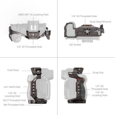 SmallRig 5258 “Night Eagle” Cage for Nikon Z5II / Z7 / Z6 / Z7II / Z6II / Z5

